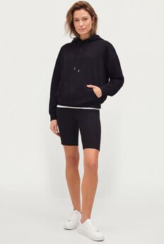 Plus Size Black Stretch Shorts