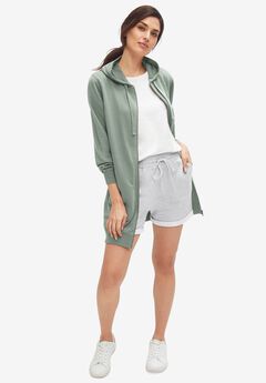 Plus Size Elastic Waist Shorts