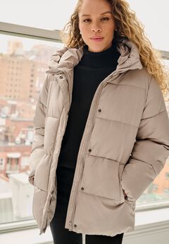 Hooded Drawstring Puffer