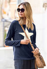 Star Applique Sweater, , alternate image number null