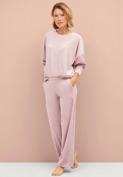 Boxy Velour Lounge Sweatshirt