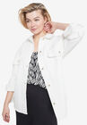 Oversized Denim Shirt Jacket, , alternate image number null