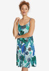 Knit Tank dress, BLUE GREEN FERN PRINT, hi-res image number null