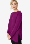 Boatneck Sweater Tunic, BOYSENBERRY, hi-res image number null