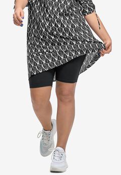 Plus Size Black Bike Shorts