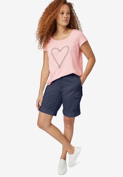 Plus Size Navy Shorts