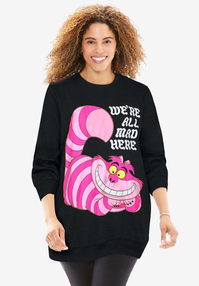 Disney Cheshire Cat Fleece Sweatshirt, BLACK CHESHIRE CAT, hi-res image number null