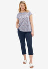 Stretch Slim Capris, NAVY, hi-res image number null