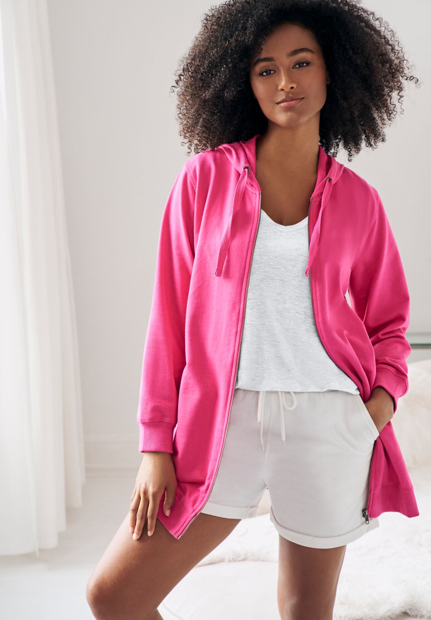 Drapey V-Neck Tee, , alternate image number 5