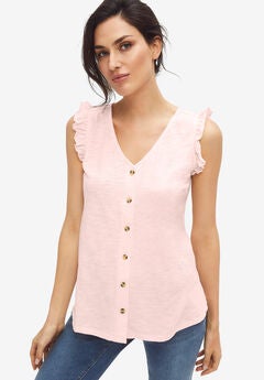 Plus Size Pink Party Tops