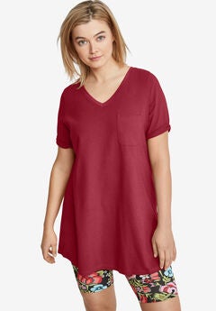 V-neck A-line Tunic
