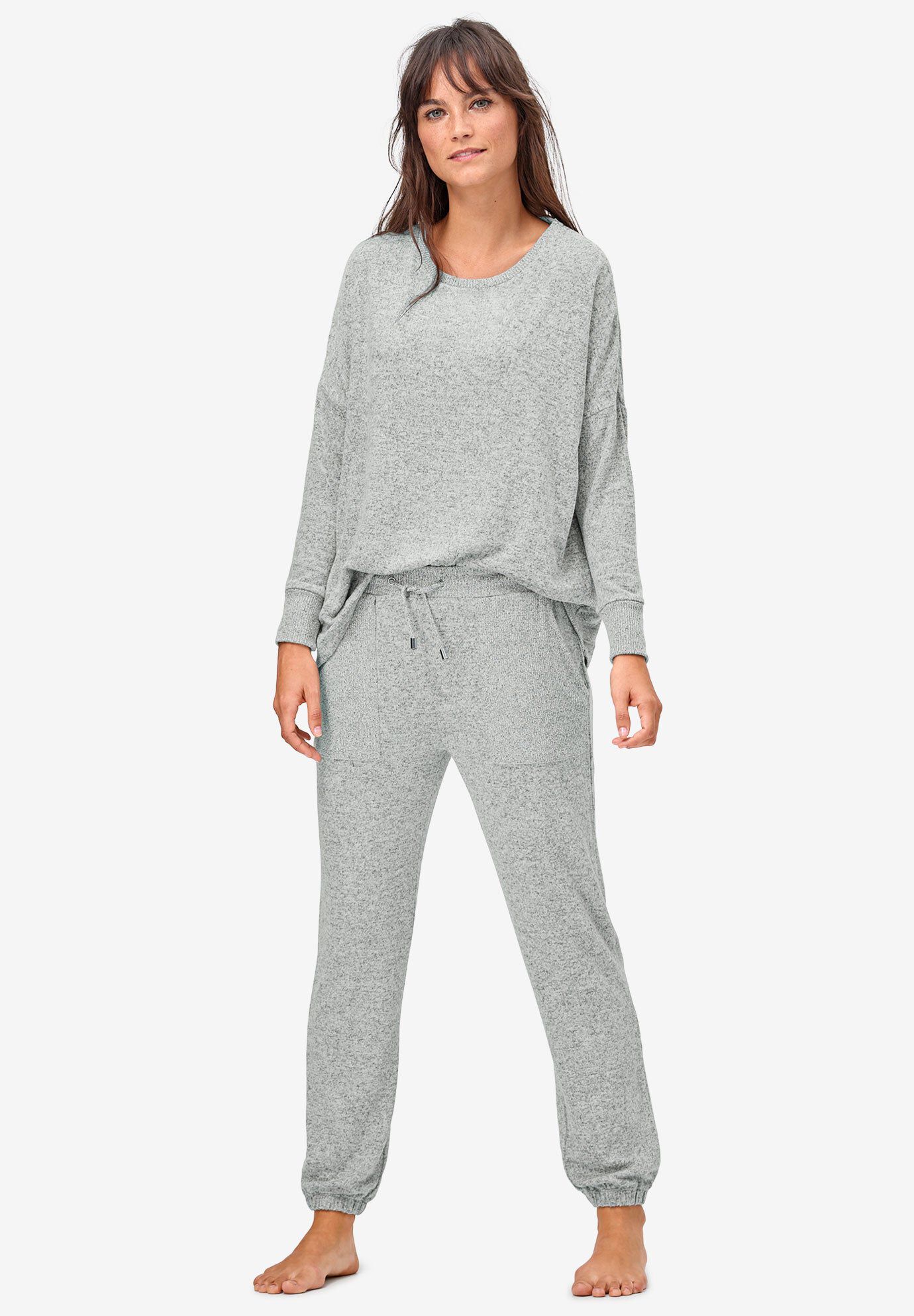 Marled Knit Jogger Pants, MARLED GREY, hi-res image number 0
