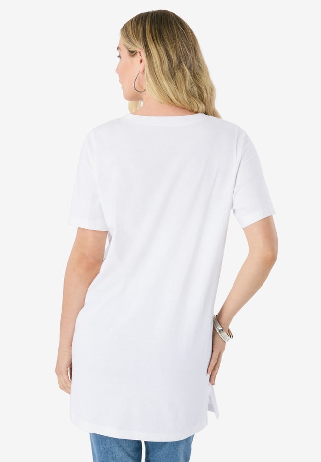 Ultimate Rhinestone V Neck Tunic image number 1