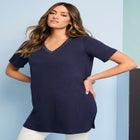 Ultimate Rhinestone V Neck Tunic image number null