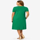 Stretch Knit A-Line Dress image number null