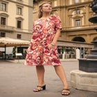 Stretch Knit A-Line Dress image number null