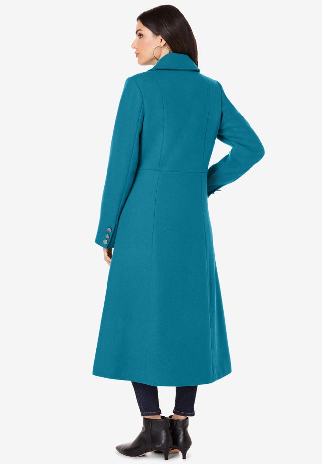 Plus Size Long Tailored Wool Blend Coat image number 2