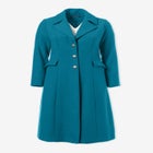 Plus Size Long Tailored Wool Blend Coat image number 3