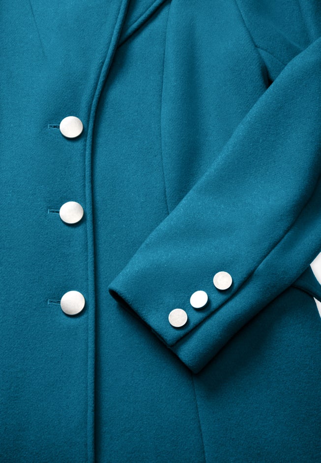 Plus Size Long Tailored Wool Blend Coat image number 6