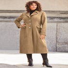 Plus Size Long Tailored Wool Blend Coat image number 5