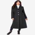 Plus Size Long Tailored Wool Blend Coat image number null