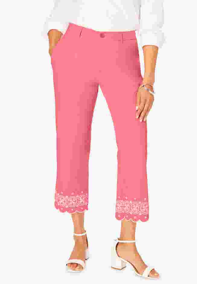 Stretch Poplin Classic Cropped Straight Leg Pant image number 0