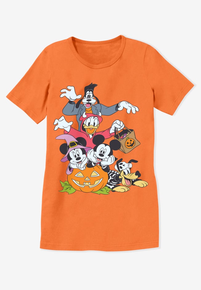 Disney Short Sleeve Crew Tee Orange Halloween Disney image number null