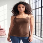 Plus Size Cami with Built-In Bra and Adjustable Straps image number null