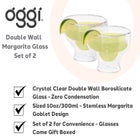 10 oz. Double Wall Margarita Glasses, Set of 2 image number null