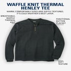 Waffle-Knit Thermal Henley Tee image number null