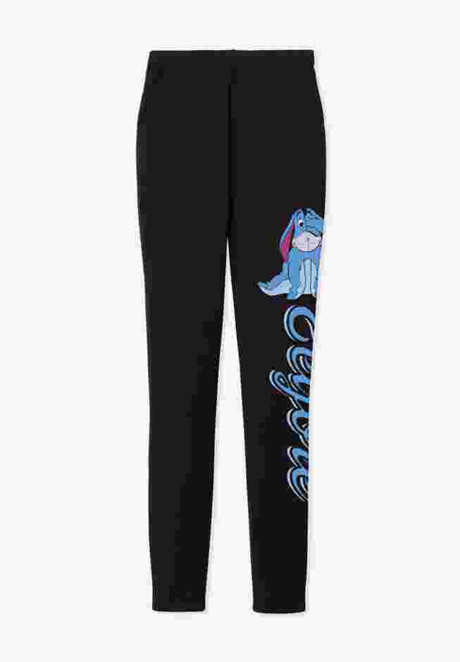 Disney Women's Leggings Black Eeyore Placed image number 1