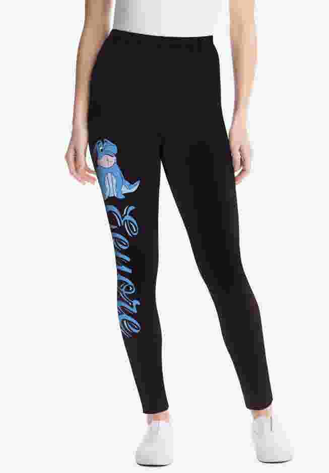 Disney Women's Leggings Black Eeyore Placed image number 0