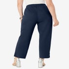 Soft Knit Straight-Leg Capri Pant image number null