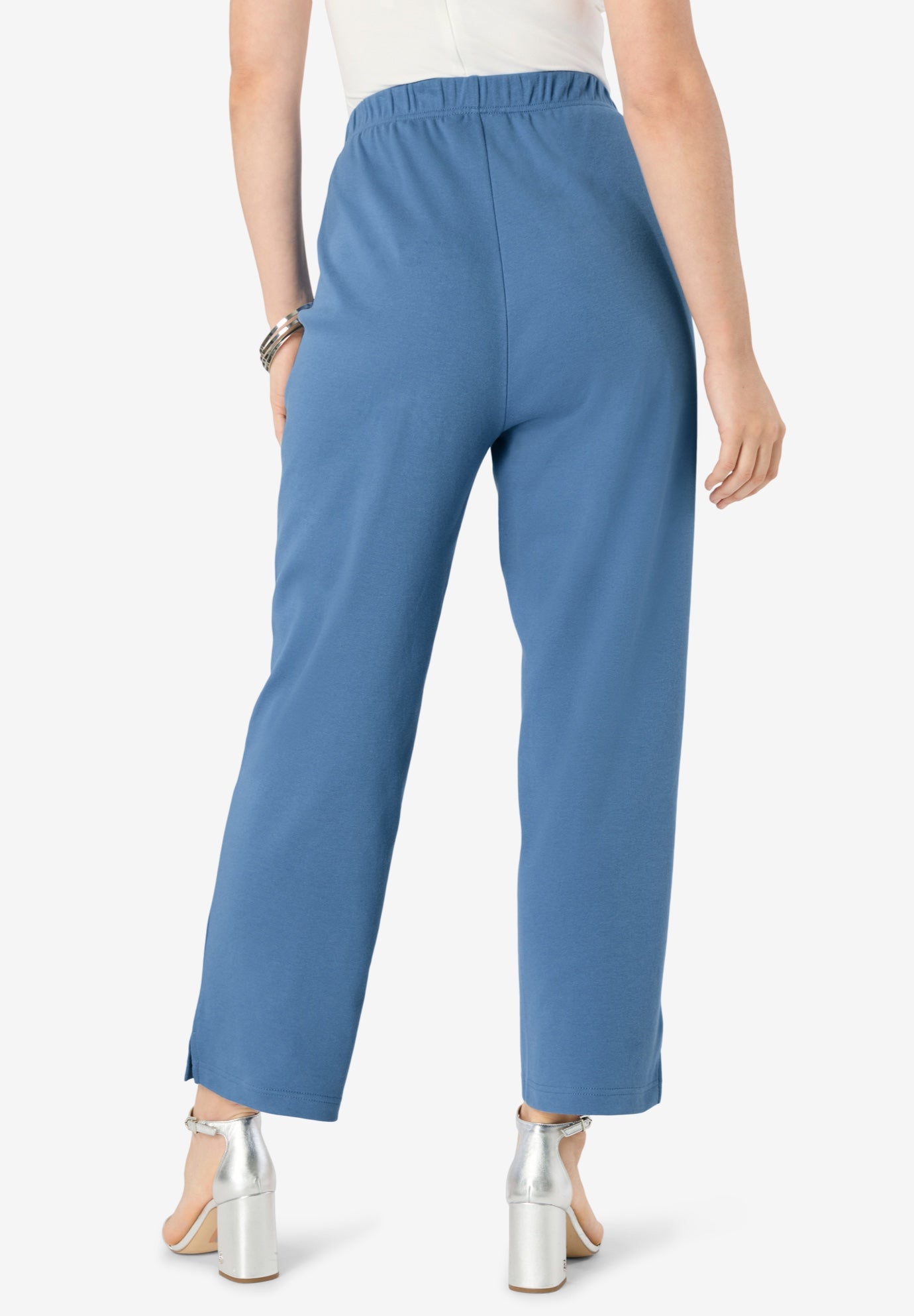 Soft Knit Straight-Leg Capri Pant image number 1