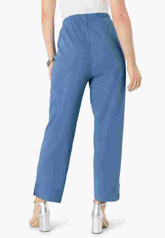 Soft Knit Straight-Leg Capri Pant image number 1
