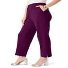 Soft Knit Straight-Leg Capri Pant image number null