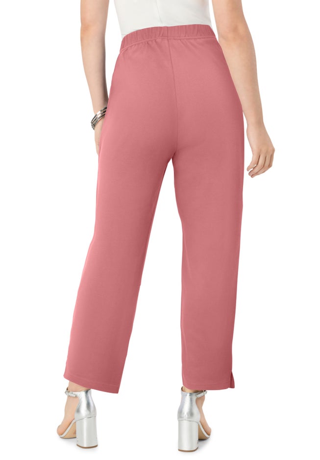 Soft Knit Straight-Leg Capri Pant image number 1