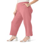 Soft Knit Straight-Leg Capri Pant image number null