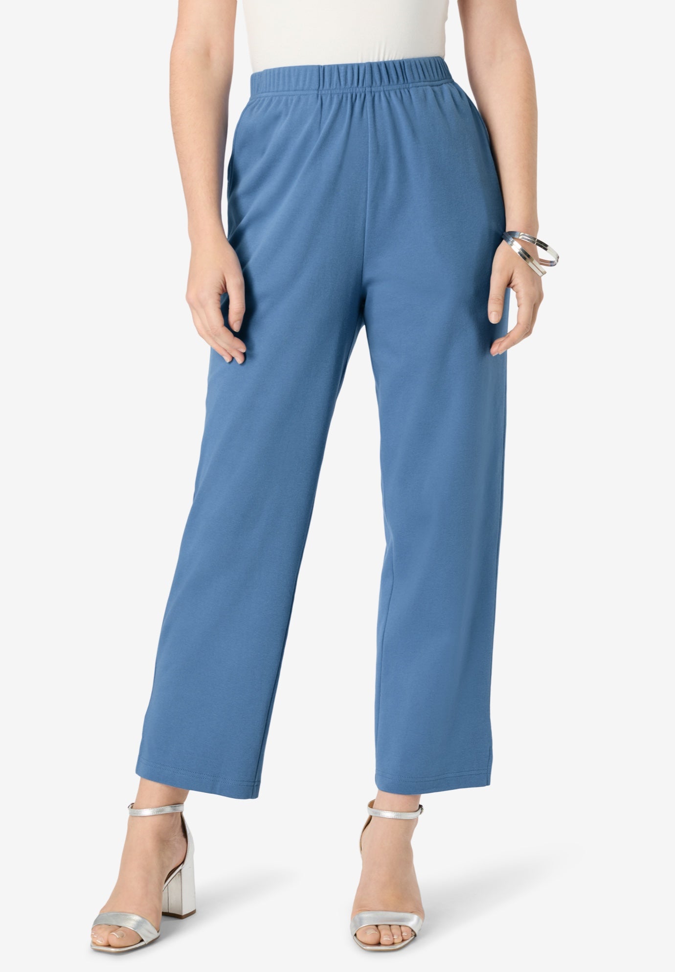 Soft Knit Straight-Leg Capri Pant image number 0