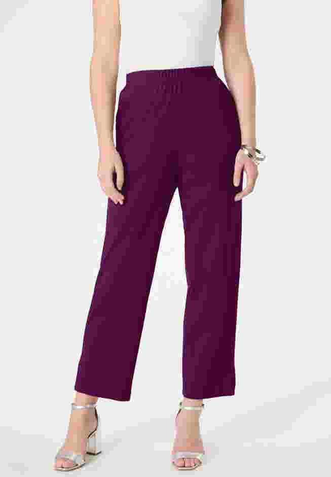 Soft Knit Straight-Leg Capri Pant image number 0