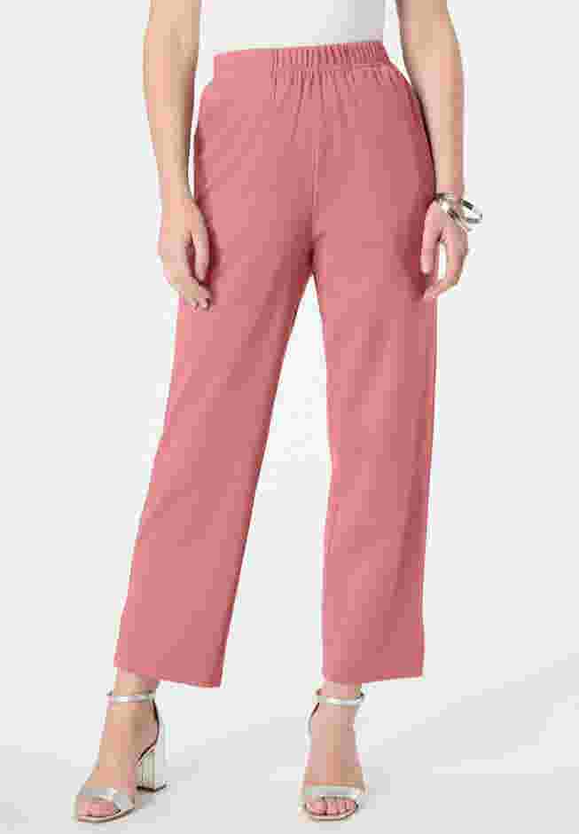 Soft Knit Straight-Leg Capri Pant image number 0