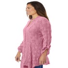Open Front Pointelle Cardigan Sweater image number 3