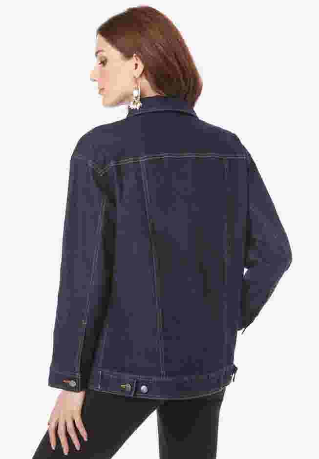 Boyfriend Stretch Denim Jacket image number 1