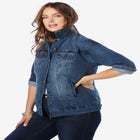 Plus Size Boyfriend Stretch Denim Jacket image number null