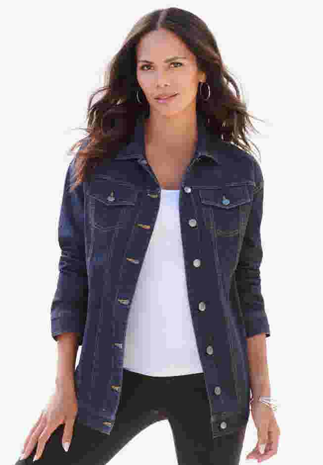 Boyfriend Stretch Denim Jacket image number 0
