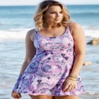 Empire-Waist Swim Dress image number null