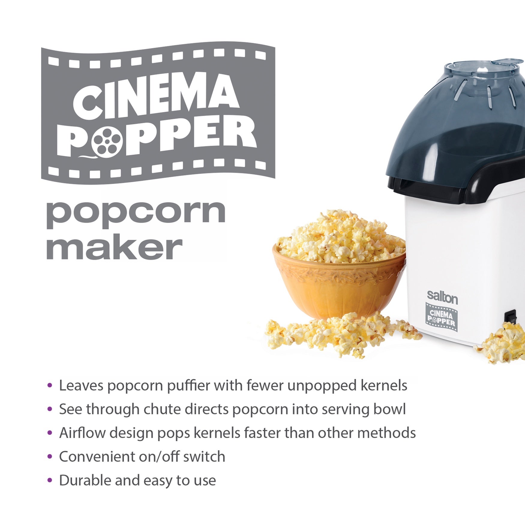 Salton&reg; Cinema Popper Popcorn Maker image number 5