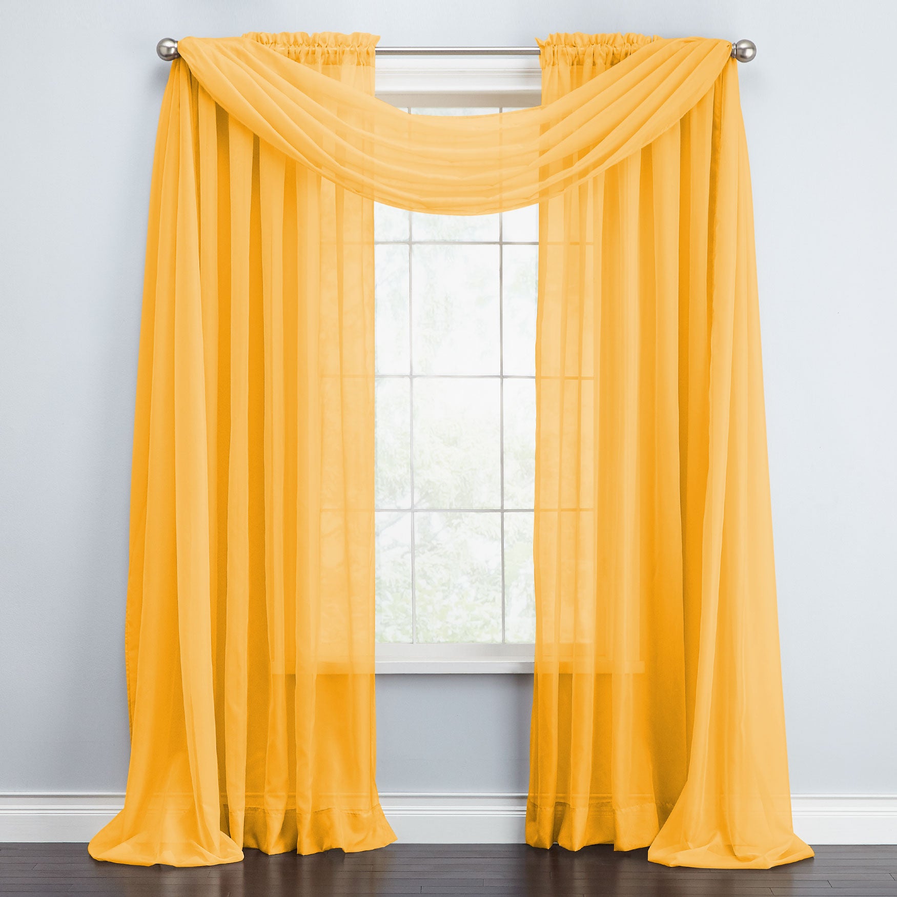 BH Studio Sheer Voile Scarf Valance image number 0