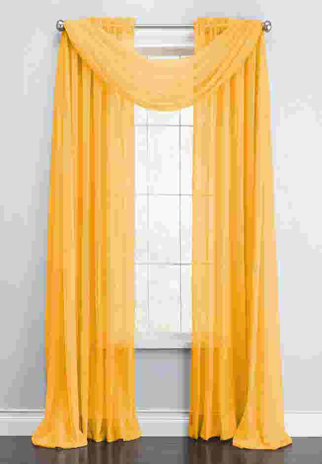 BH Studio Sheer Voile Scarf Valance image number 0