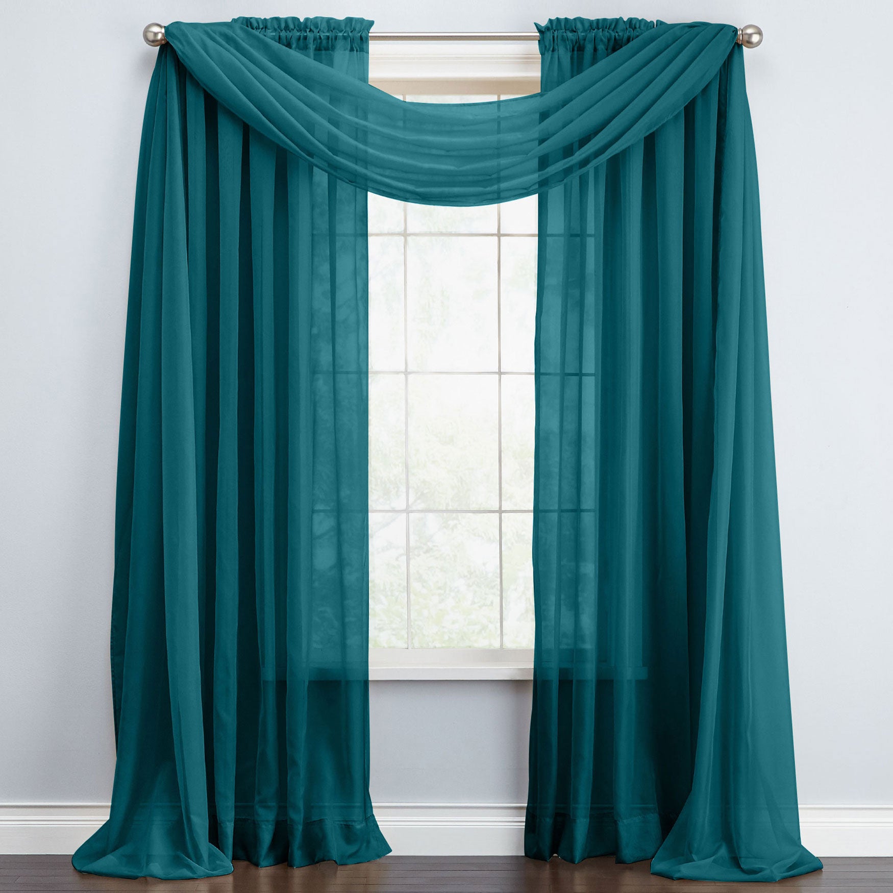 BH Studio Sheer Voile Scarf Valance image number 0